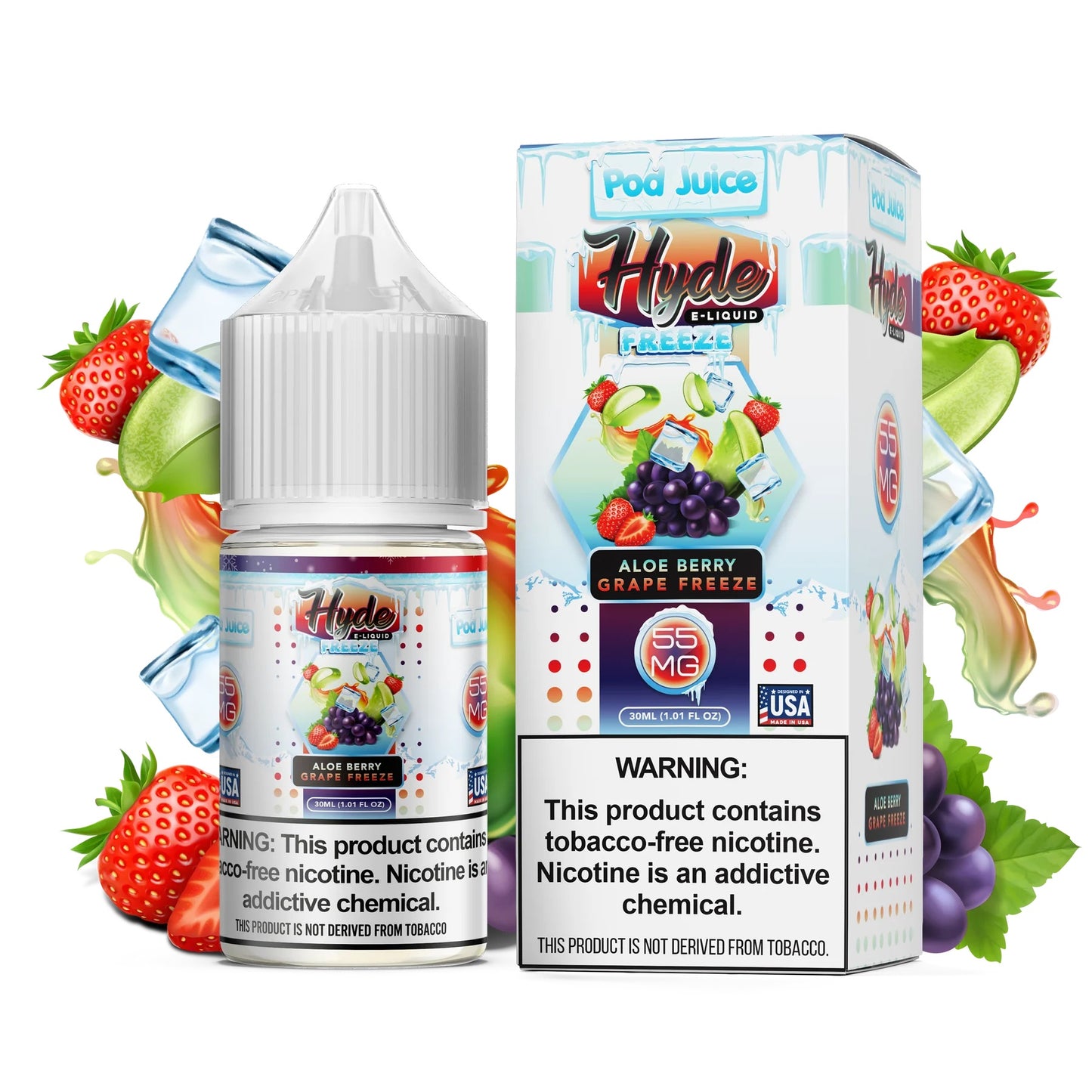Pod Juice Hyde Salt Aloe Berry Grape Freeze 30ml