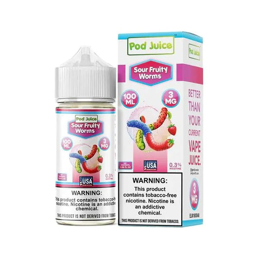 Pod Juice TFN 100ml Sour Fruity Worms