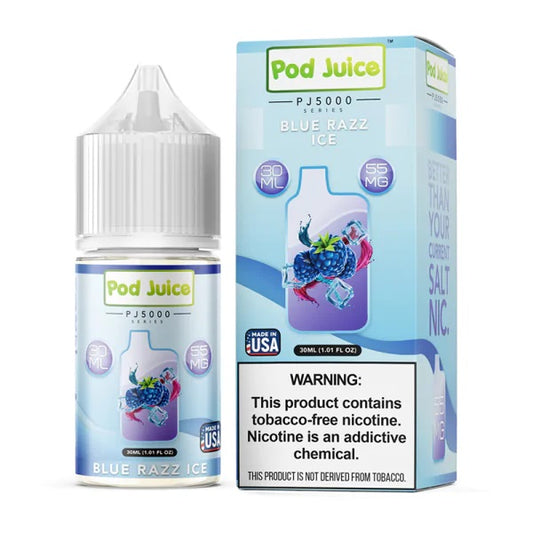 Pod Juice Salt PJ5000 Blue Razz Ice 30ml