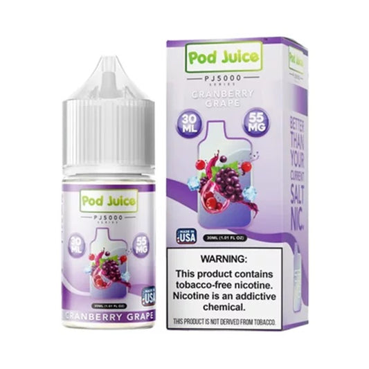 Pod Juice Salt PJ5000 Cranberry Grape 30ml