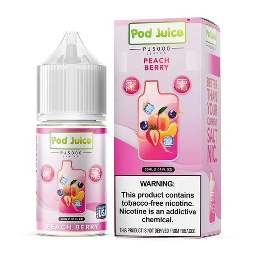 Pod Juice Salt PJ5000 Peach Berry 30ml