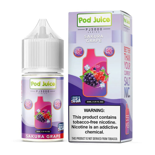 Pod Juice Salt PJ5000 Sakura Grape 30ml