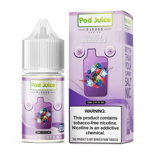 Pod Juice Salt PJ5000 Triple Berry Ice 30ml