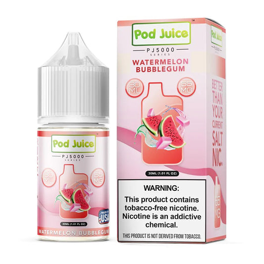 Pod Juice Salt PJ5000 Watermelon Bubblegum 30ml